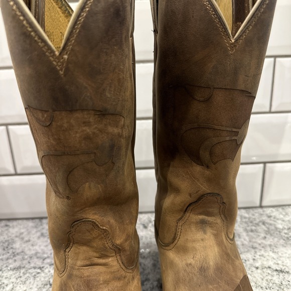 Kansas State University‎ KSU Nocona Leather Cowgirl Boots Women's 7.5 B Pointed - Picture 8 of 10